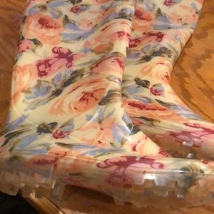 Easy USA easy cream rose rainboots